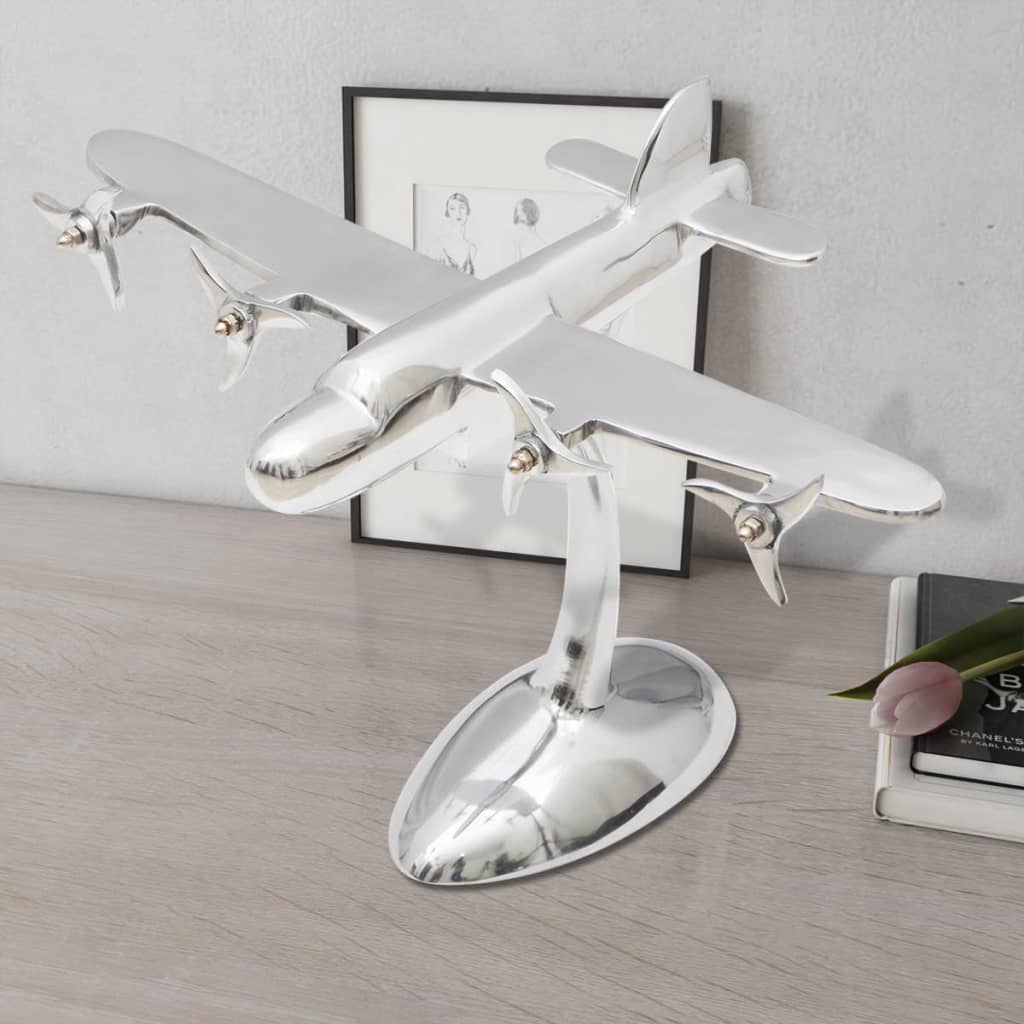 Décoration sous forme d'avion en aluminium pour bureau