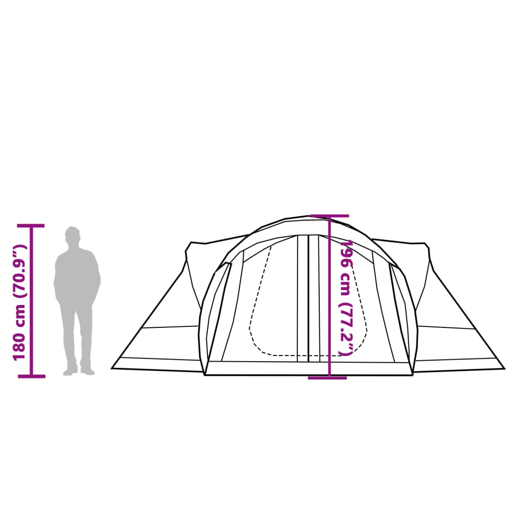 vidaXL Tente familiale tipi 8 personnes bleu imperméable