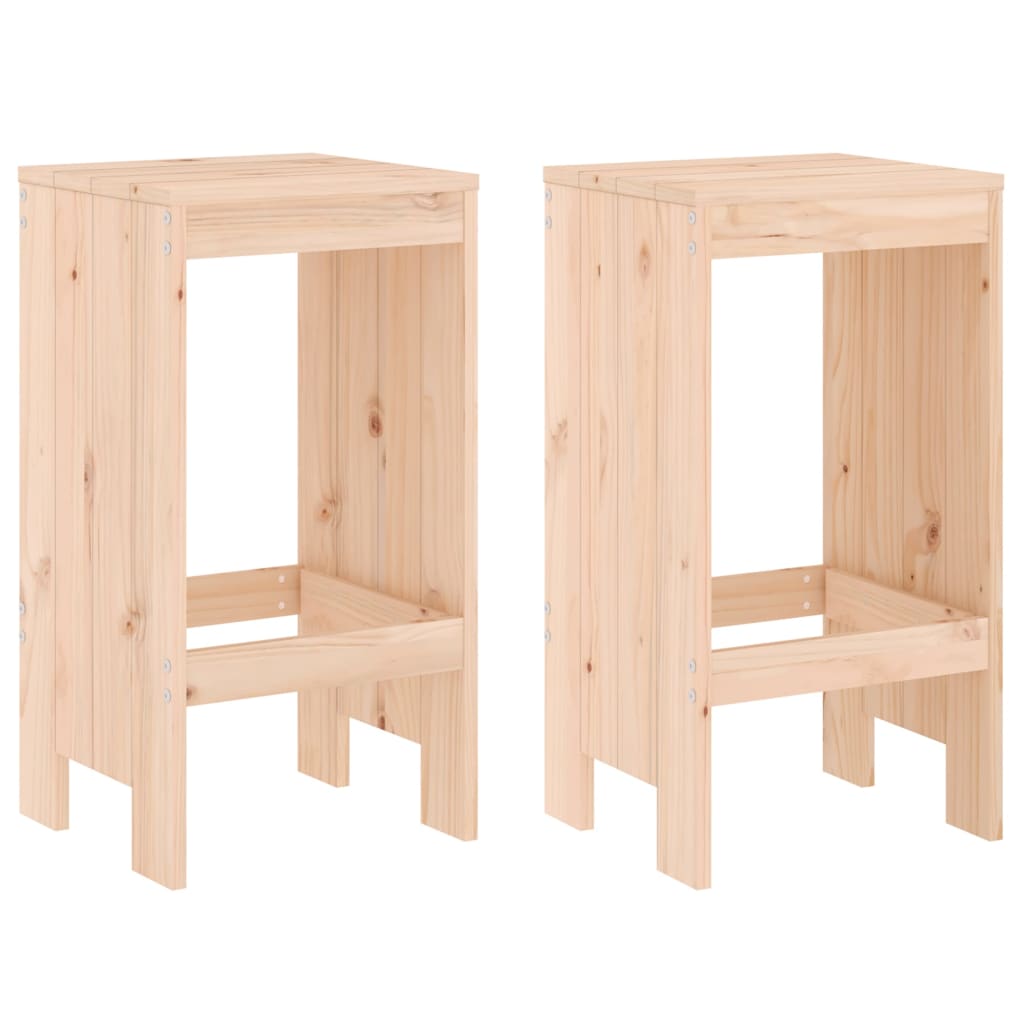 vidaXL Tabourets de bar lot de 2 40x36x75 cm bois massif de pin