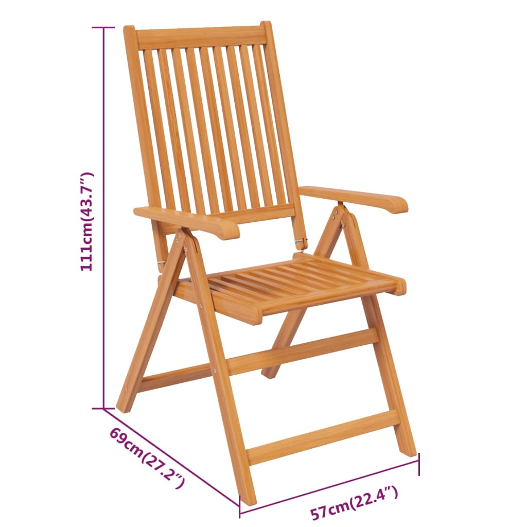 vidaXL Ensemble à manger de jardin 5 pcs Bois d'acacia massif