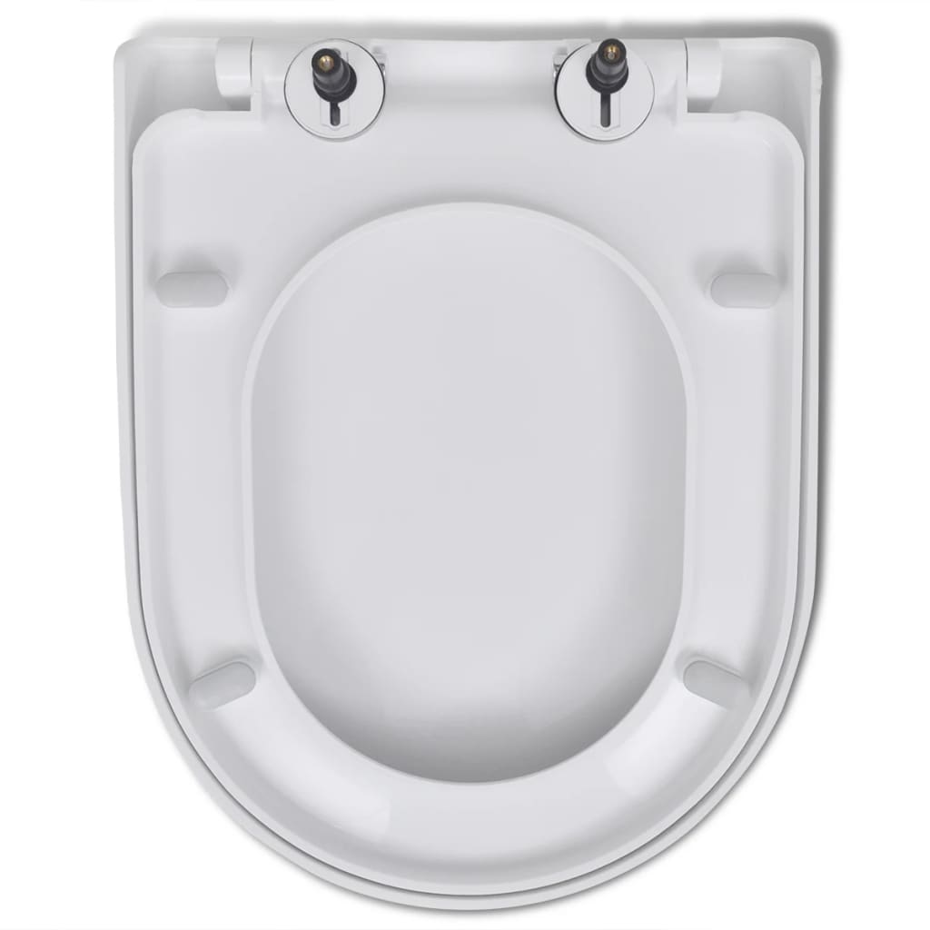 vidaXL Abattant WC à fermeture en douceur Libération rapide Carré