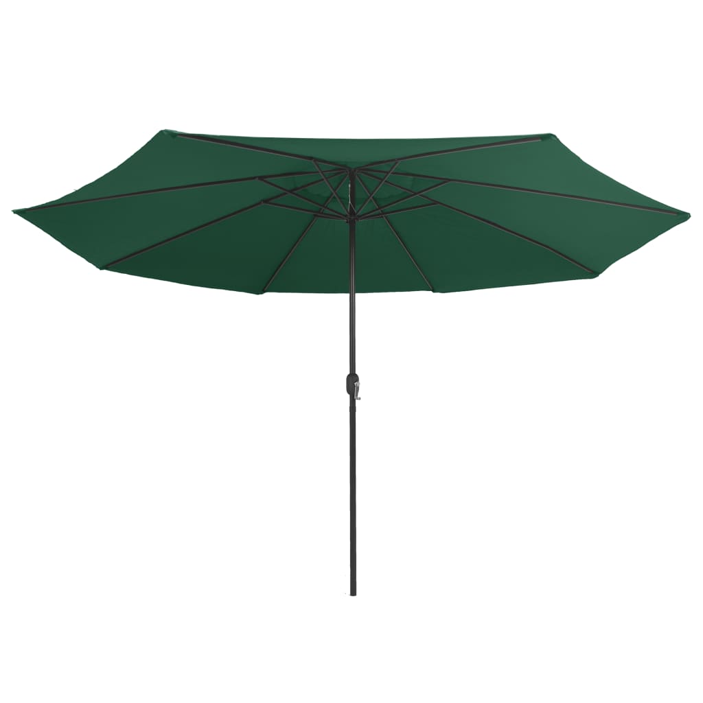 vidaXL Parasol de jardin avec mât en métal 390 cm vert