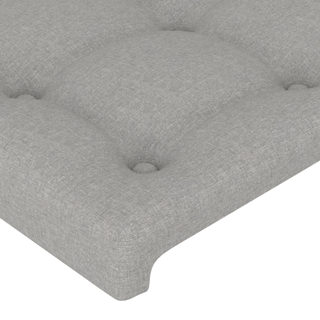 vidaXL Tête de lit avec oreilles Gris clair 83x23x78/88 cm Tissu