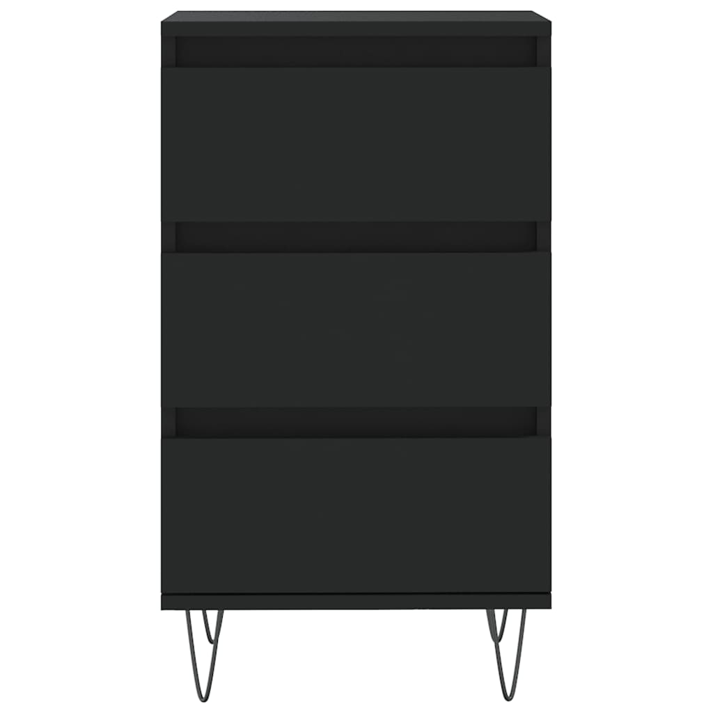 vidaXL Buffet noir 40x35x70 cm bois d’ingénierie