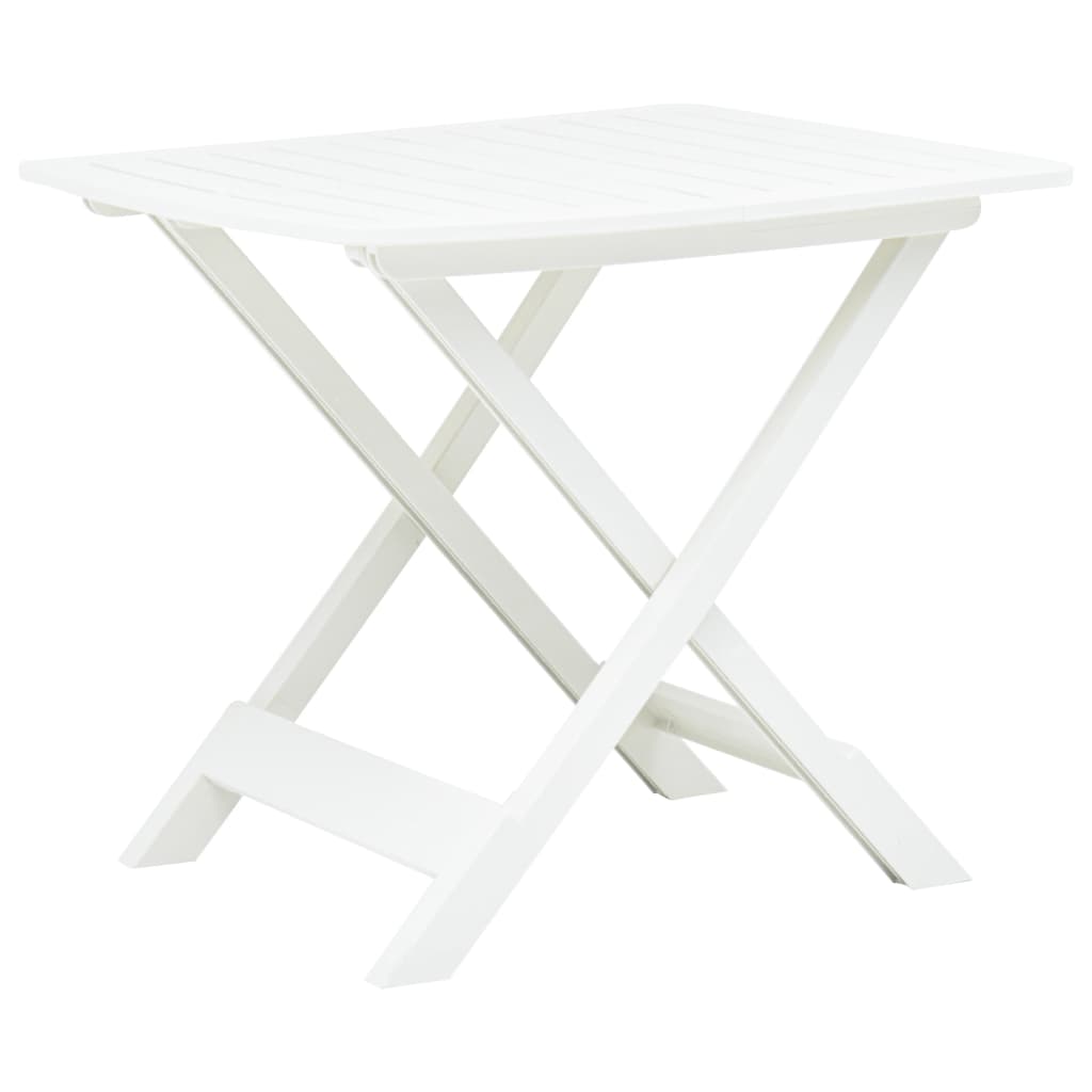 vidaXL Table pliable de jardin Blanc 79x72x70 cm Plastique