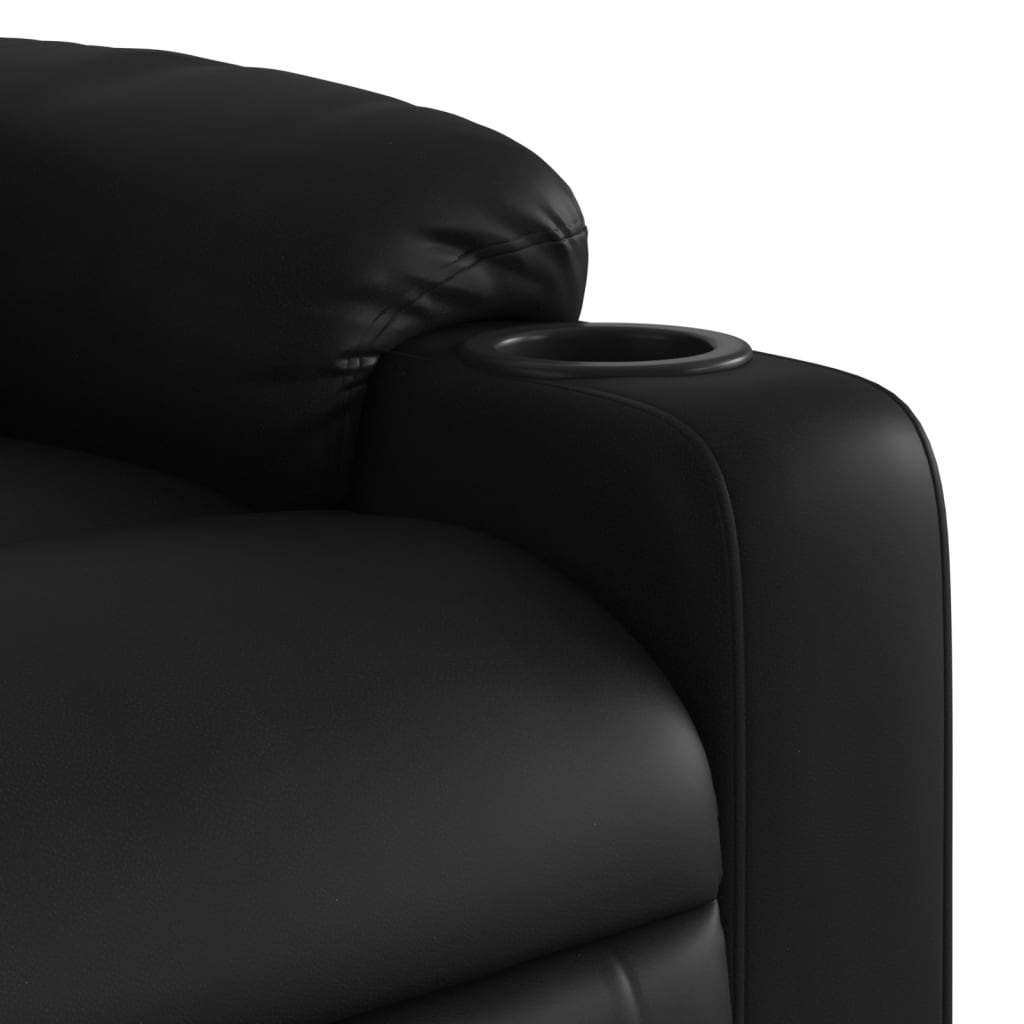 vidaXL Fauteuil inclinable électrique Noir Similicuir