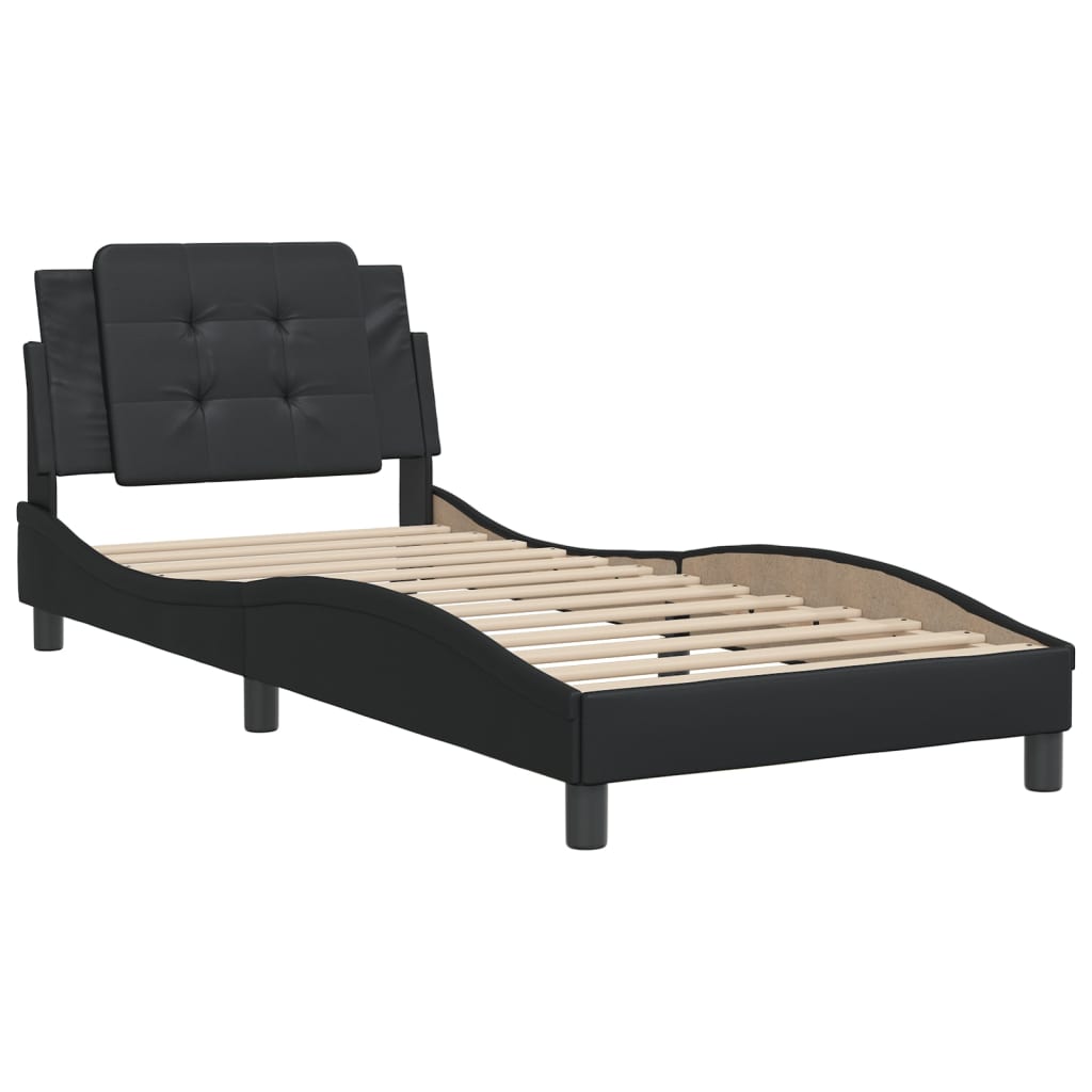 vidaXL Cadre de lit sans matelas noir 80x200 cm similicuir