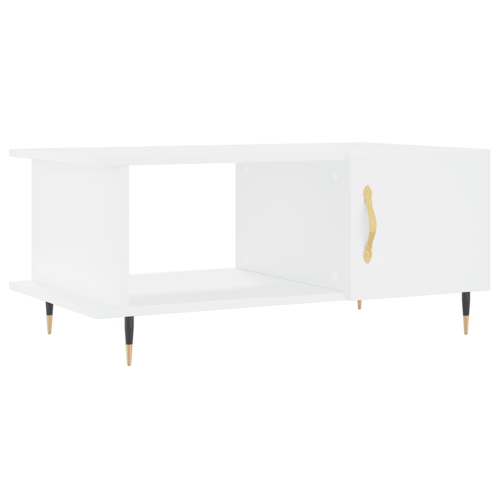 vidaXL Table basse blanc 90x50x40 cm bois d'ingénierie