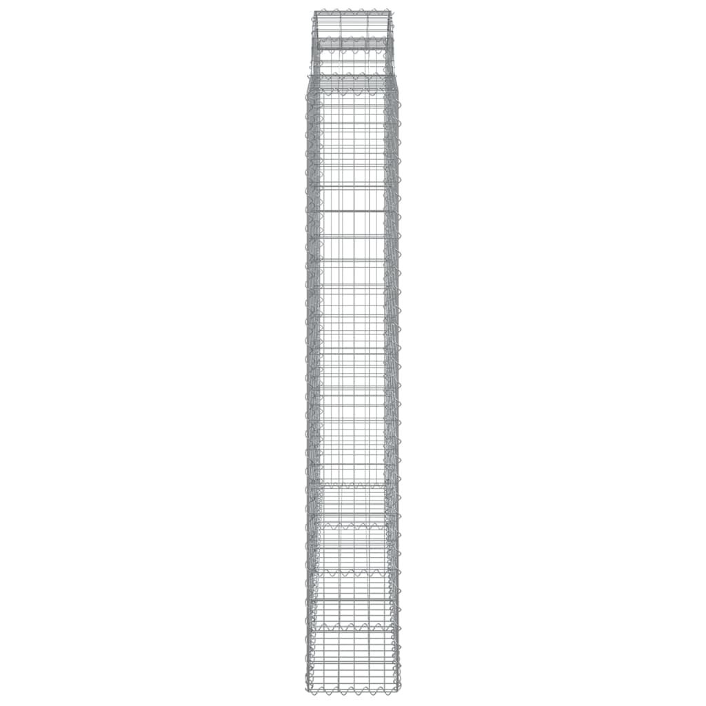 vidaXL Paniers à gabions arqués 5 pcs 200x30x200/220 cm fer galvanisé