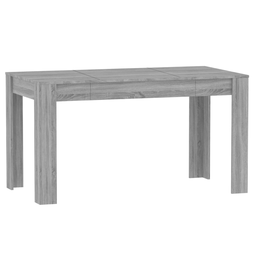 vidaXL Table à dîner Sonoma gris 140x74,5x76 cm Bois d'ingénierie