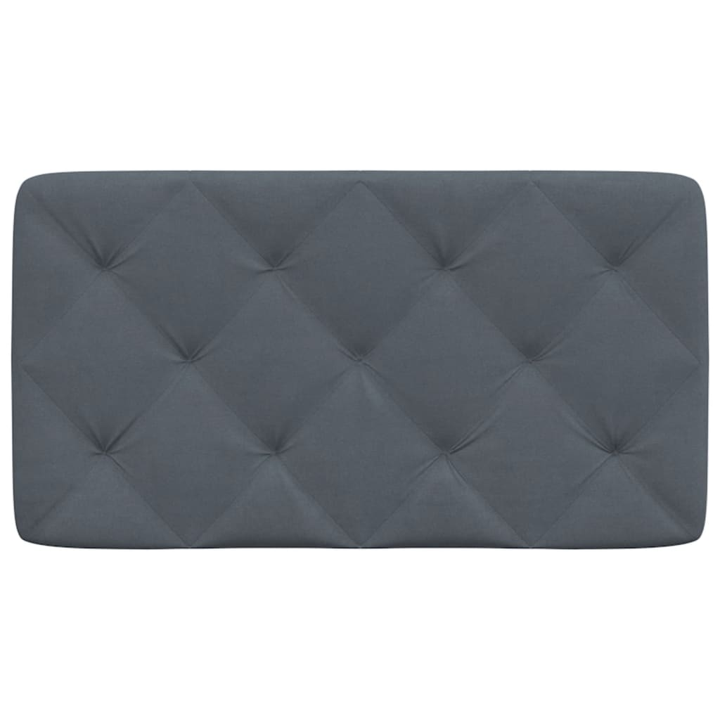 vidaXL Coussin de tête de lit gris foncé 80 cm velours