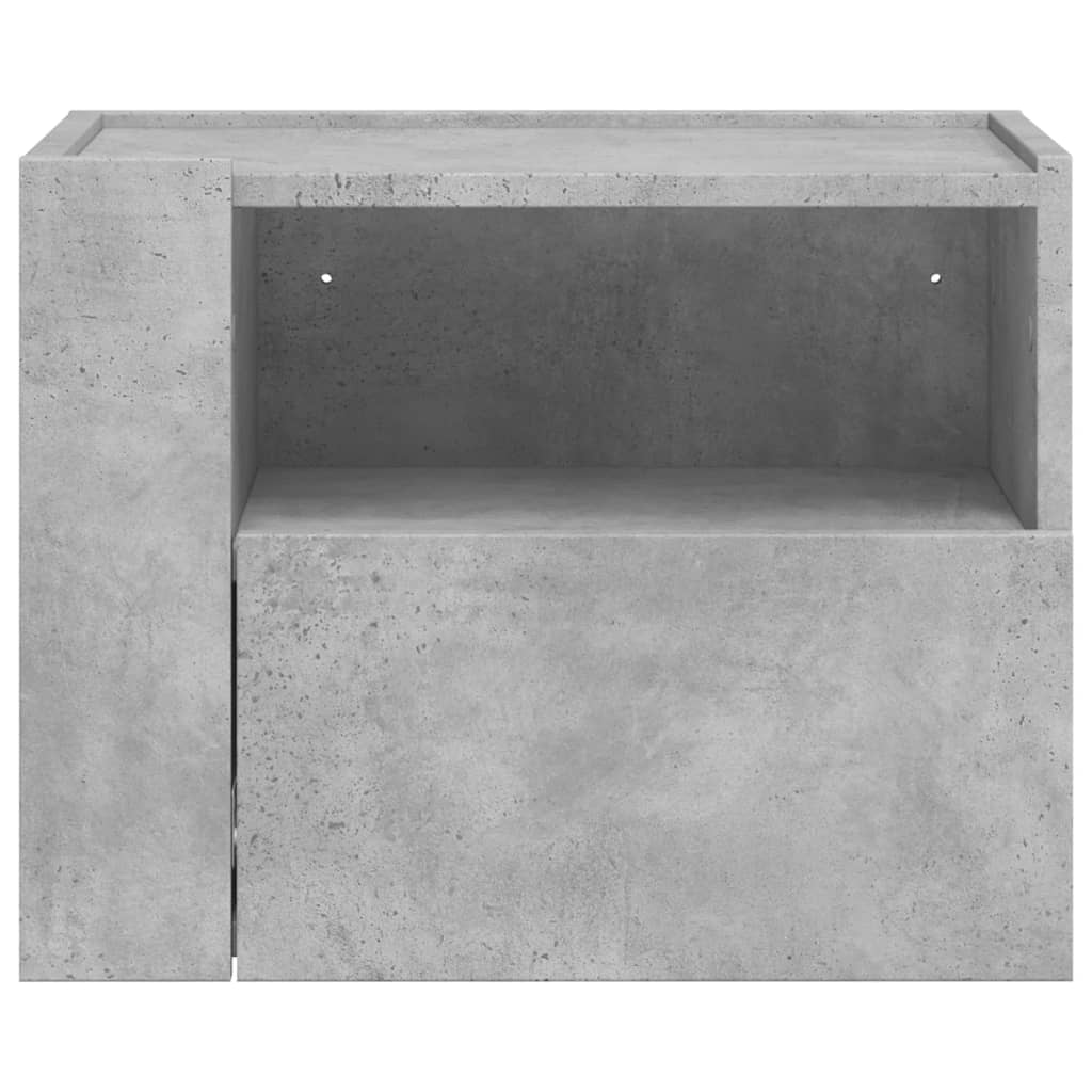 vidaXL Tables de chevet murales 2 pcs gris béton 45x30x35 cm