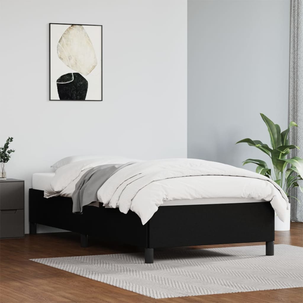 vidaXL Cadre de lit sans matelas noir 90x200 cm similicuir