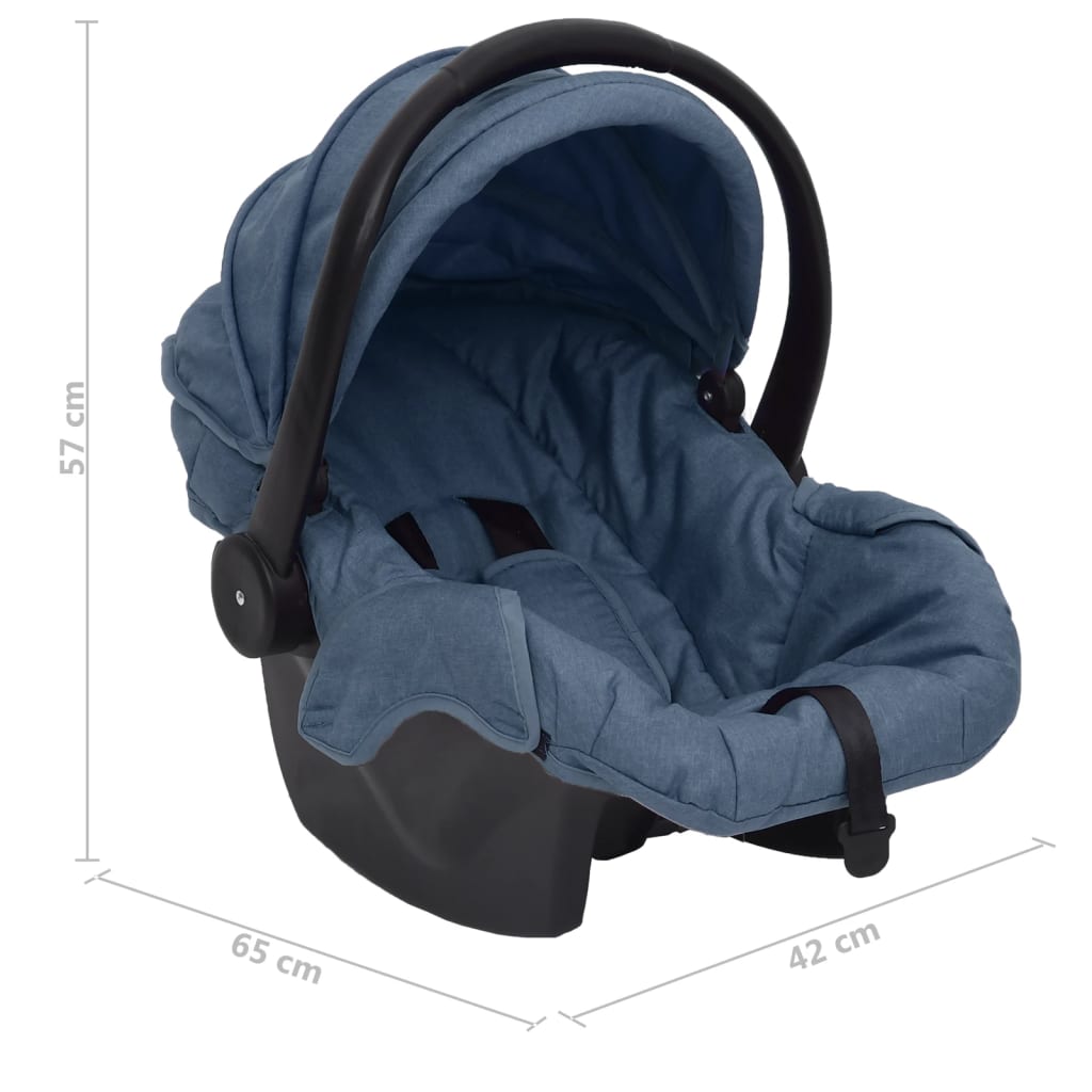vidaXL Siège d'auto pour bébé Bleu marine 42x65x57 cm