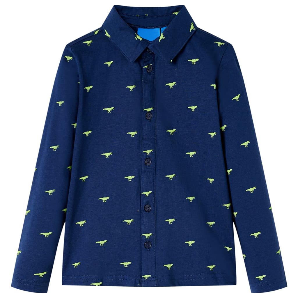 Chemise pour enfants bleu marine 104