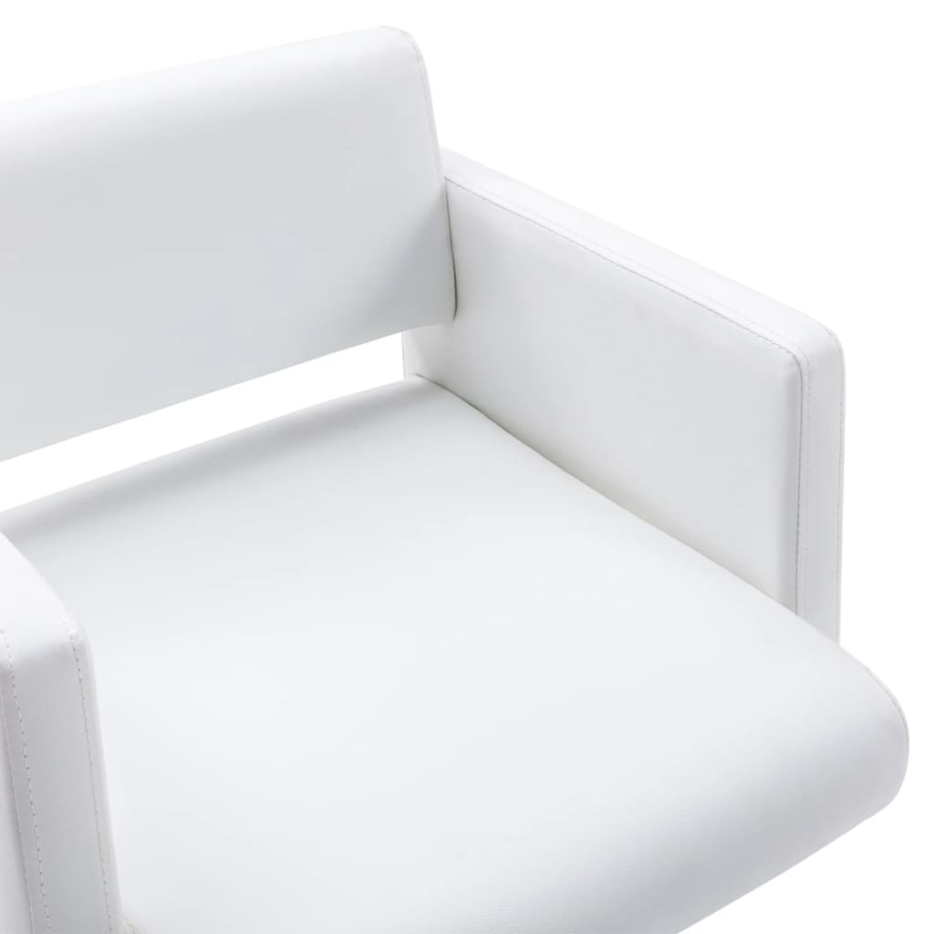 vidaXL Chaise de salon Blanc Similicuir