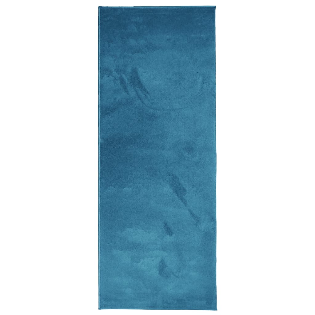 vidaXL Tapis OVIEDO à poils courts turquoise 80x200 cm