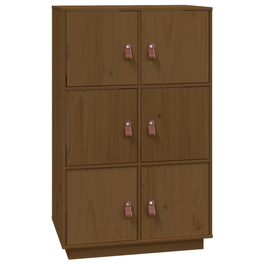 vidaXL Buffet haut Marron miel 67x40x108,5 cm Bois massif de pin