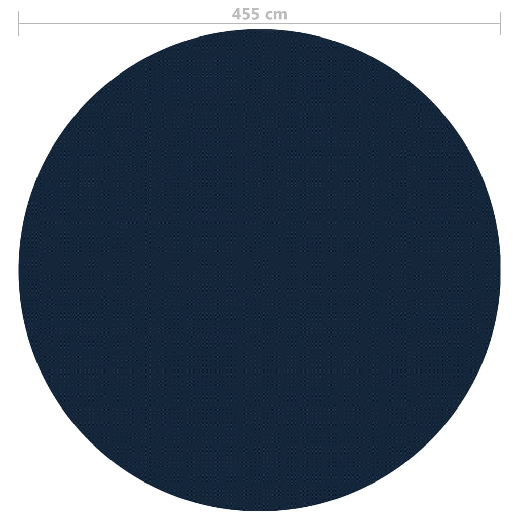 vidaXL Film solaire de piscine flottant PE 455 cm Noir et bleu