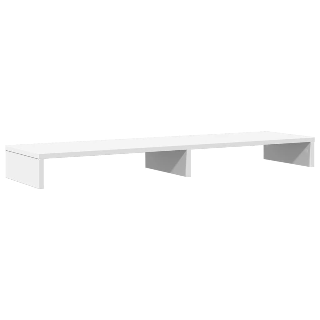 vidaXL Support de moniteur blanc 100x27x10 cm bois d'ingénierie