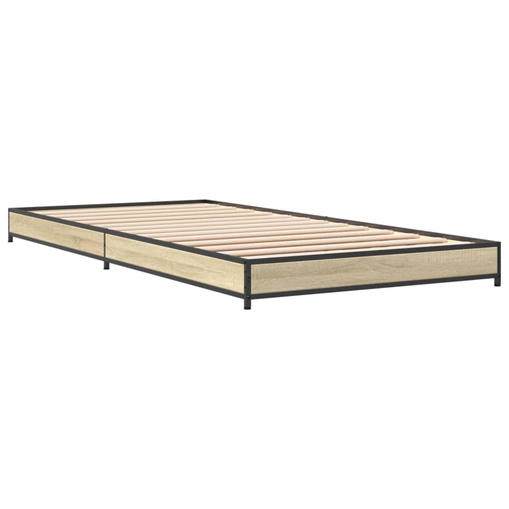 vidaXL Cadre de lit sans matelas chêne sonoma 100x200 cm