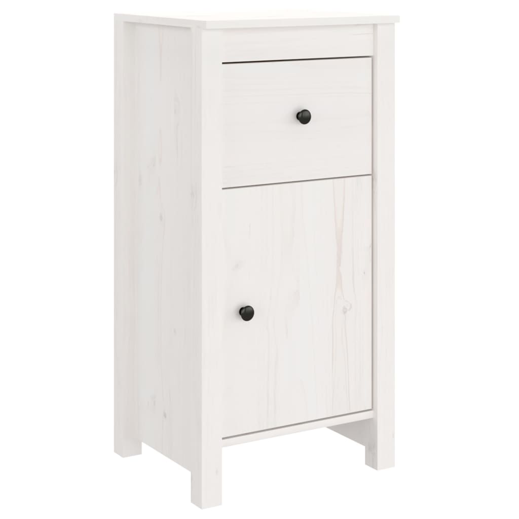 vidaXL Buffet blanc 40x35x80 cm bois massif de pin