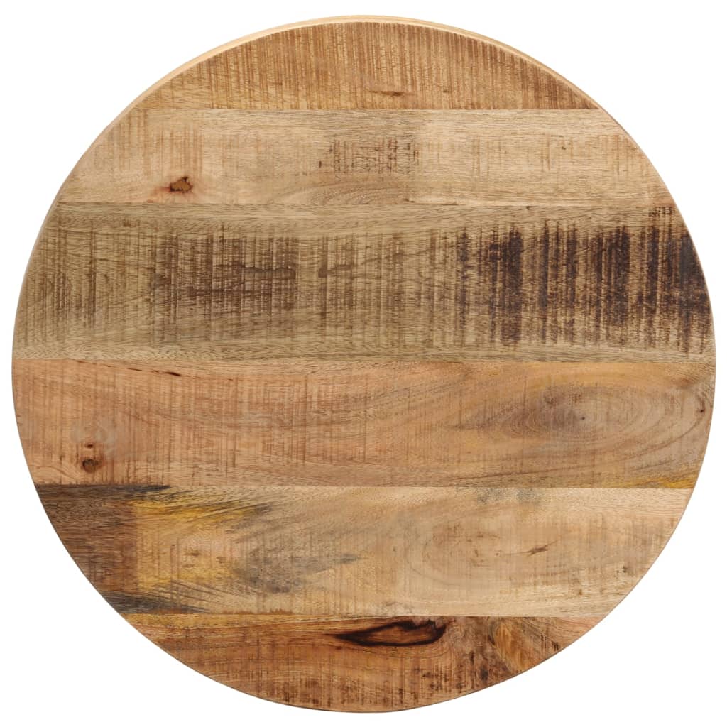 vidaXL Dessus de table Ø 50x1,5 cm rond bois massif de manguier brut