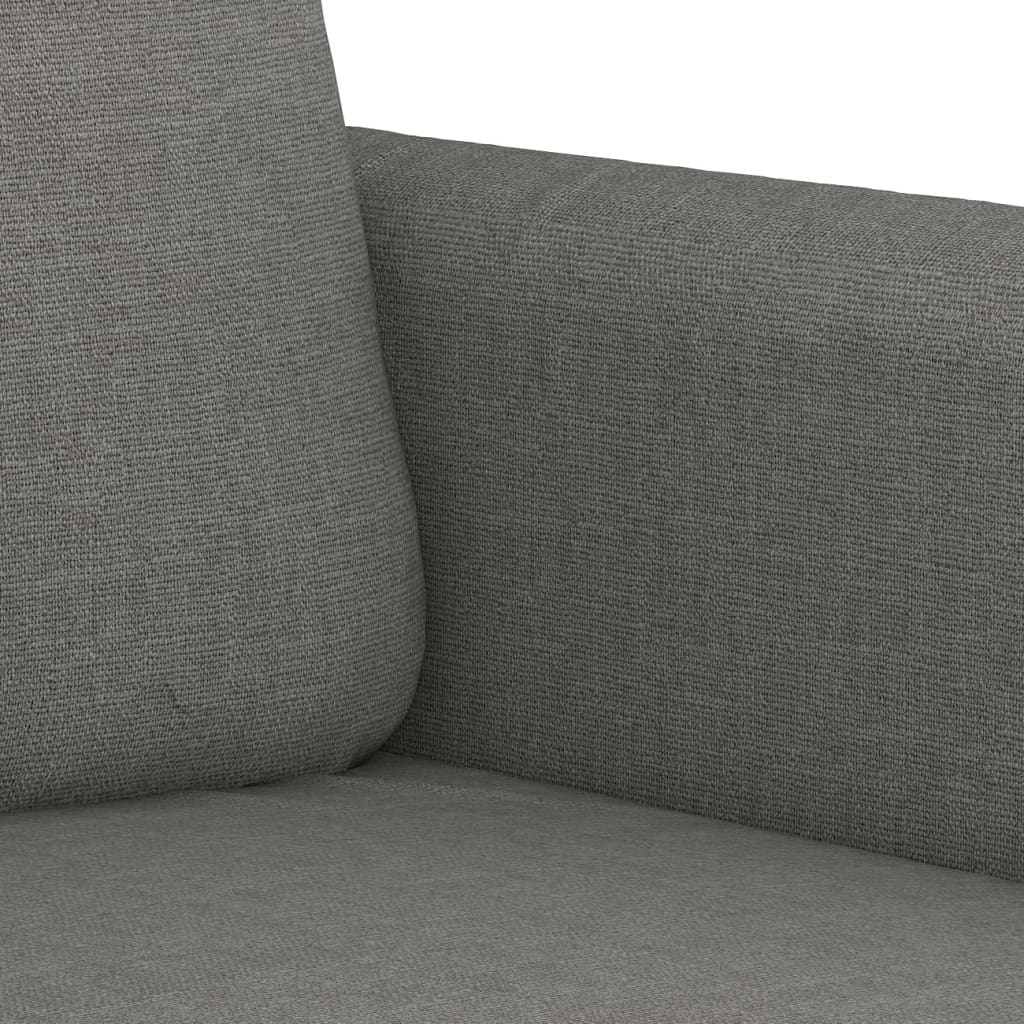 vidaXL Canapé à 2 places Gris foncé 120 cm Tissu