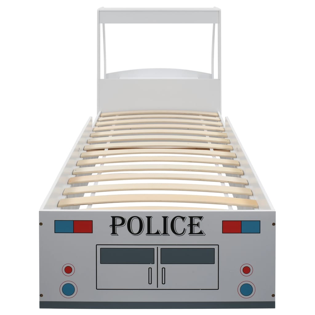 vidaXL Lit voiture de police avec bureau pour enfants 90 x 200 cm