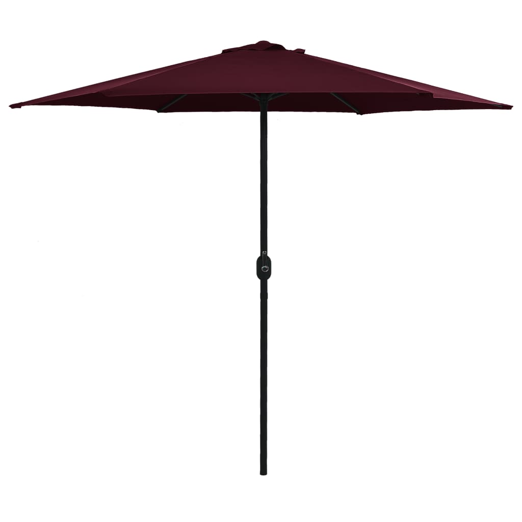 vidaXL Parasol d'extérieur et mât en aluminium 270x246 cm Bordeaux