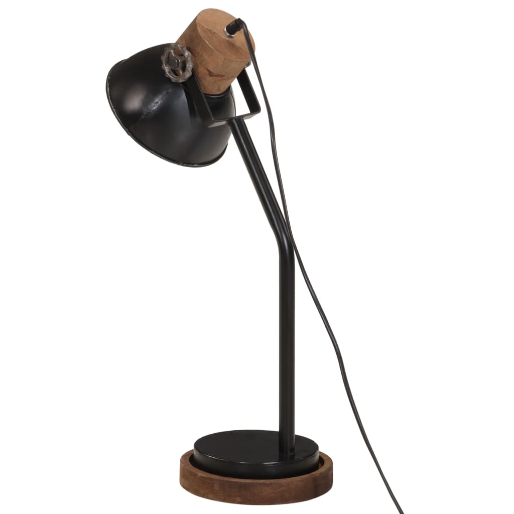 vidaXL Lampe de bureau 25 W noir 18x18x60 cm E27