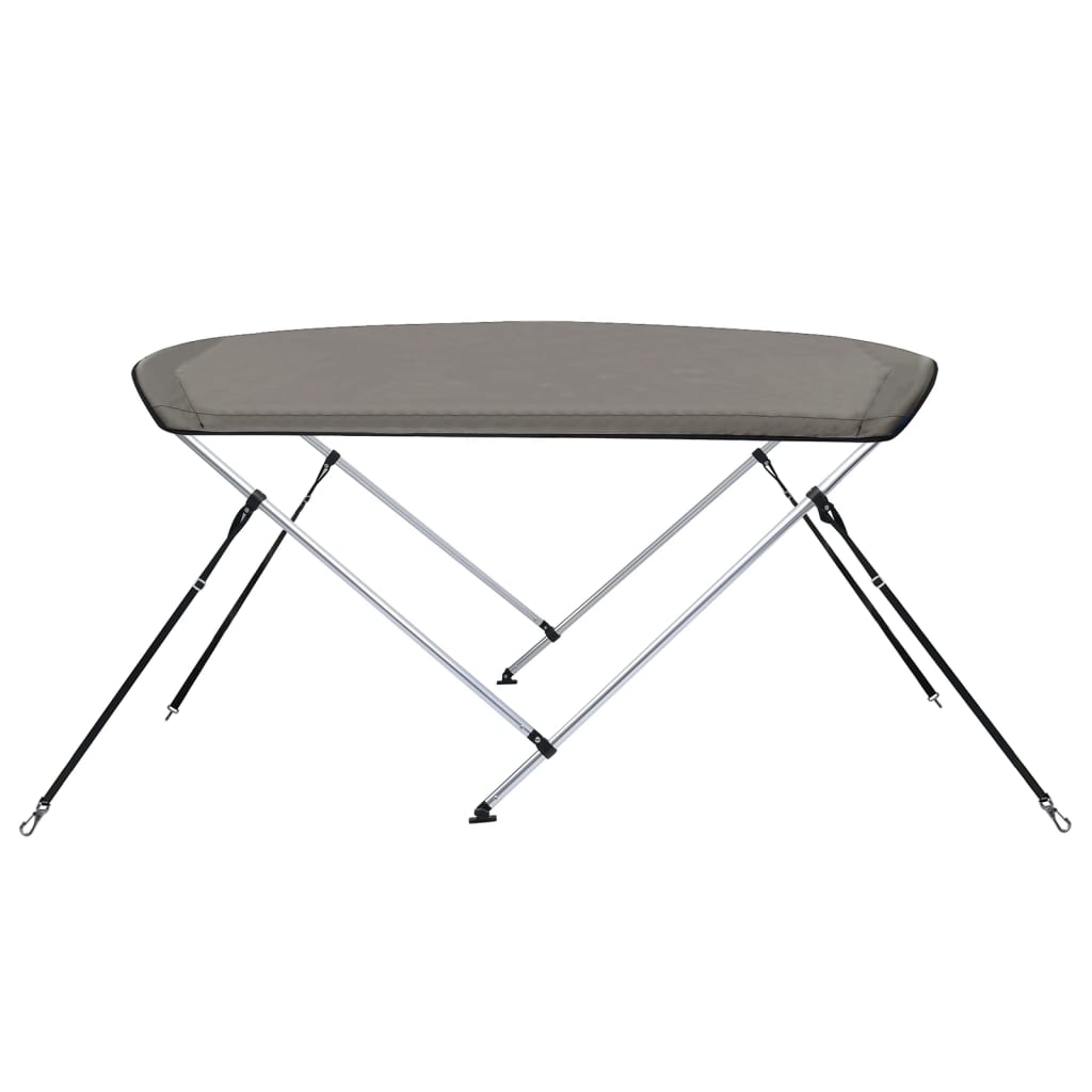 vidaXL Auvent bimini à 2 arceaux gris 178x138x96 cm