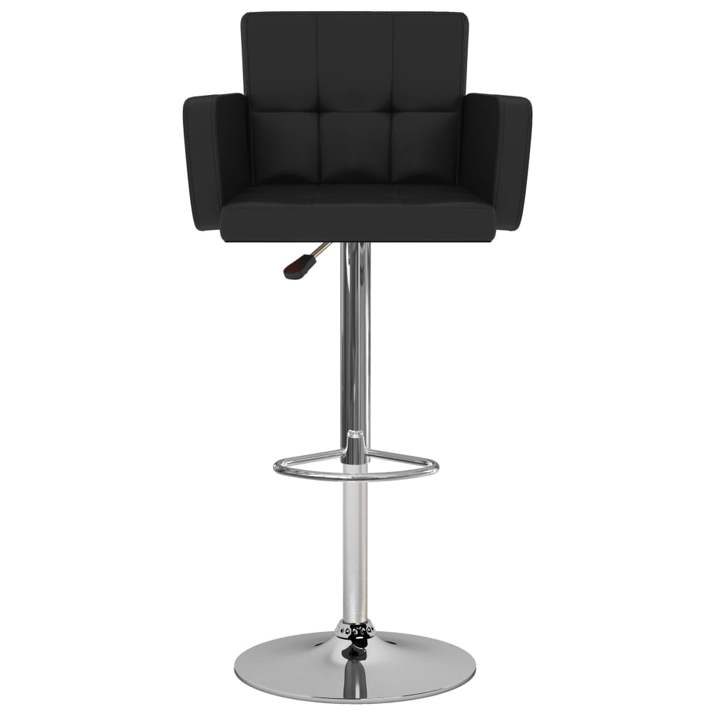 vidaXL Tabourets de bar lot de 2 noir similicuir