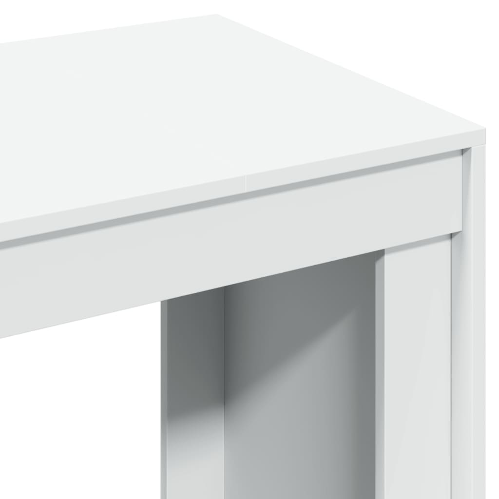 vidaXL Bureau blanc 123,5x73,5x75 cm bois d'ingénierie