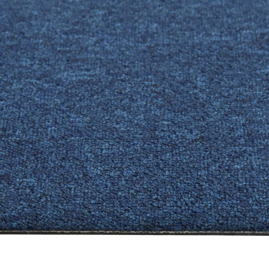 vidaXL Dalles de tapis de sol 20 pcs 5 m² 50x50 cm Bleu foncé