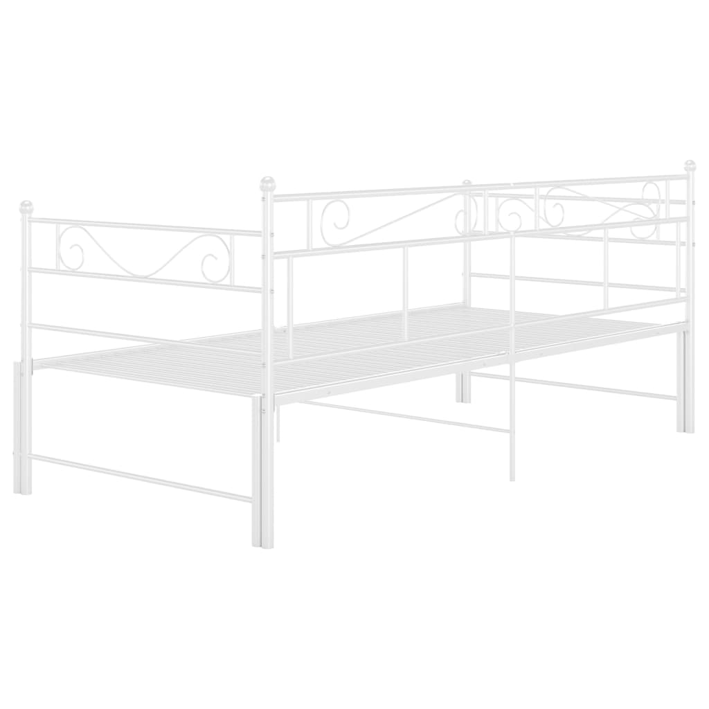 vidaXL Cadre de canapé-lit extensible sans matelas blanc 90x200 cm