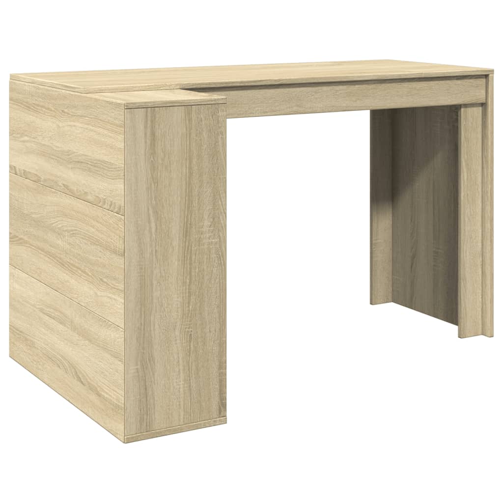 vidaXL Bureau chêne sonoma 123,5x73,5x75 cm bois d'ingénierie