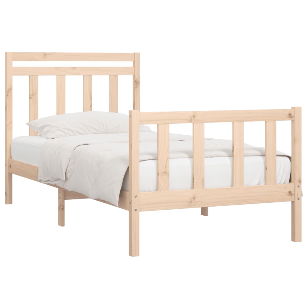 vidaXL Cadre de lit sans matelas bois de pin massif 90x200 cm