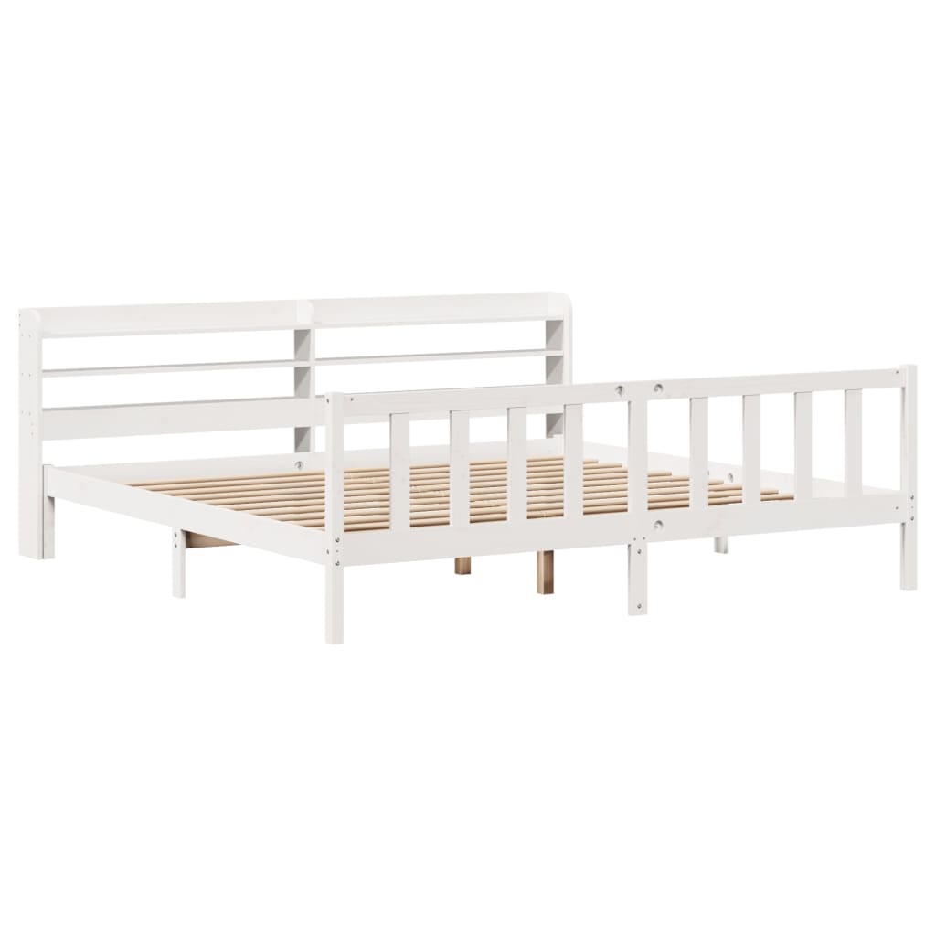 vidaXL Cadre de lit sans matelas blanc 180x200 cm bois massif de pin