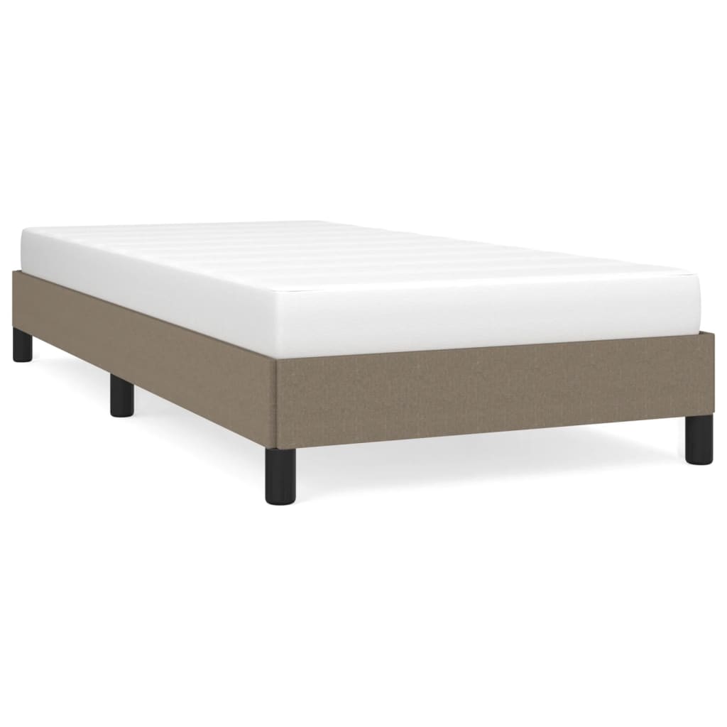 vidaXL Cadre de lit sans matelas taupe 90x200 cm tissu