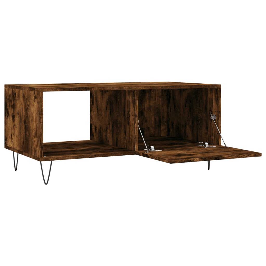 vidaXL Table basse chêne fumé 90x50x40 cm bois d'ingénierie