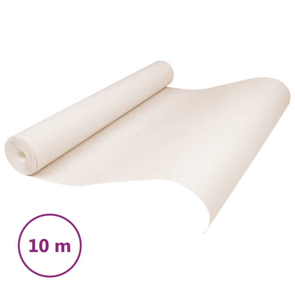 vidaXL Papier peint 3D couleur unie beige 10x0,53 m non tissé