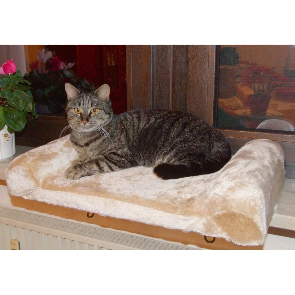 Kerbl Lit de rebord de fenêtre pour chats Beige 36 x 56 cm 82656