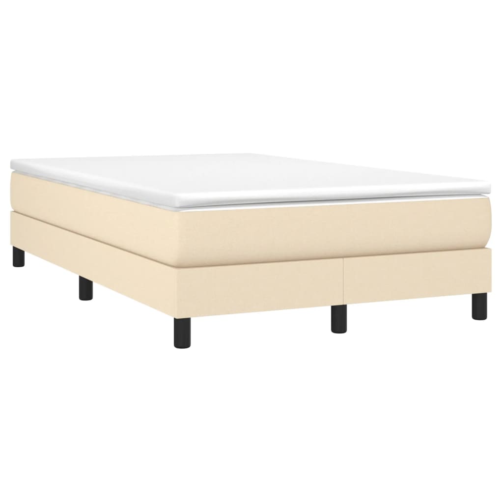 vidaXL Cadre de lit sans matelas crème 120x200 cm tissu