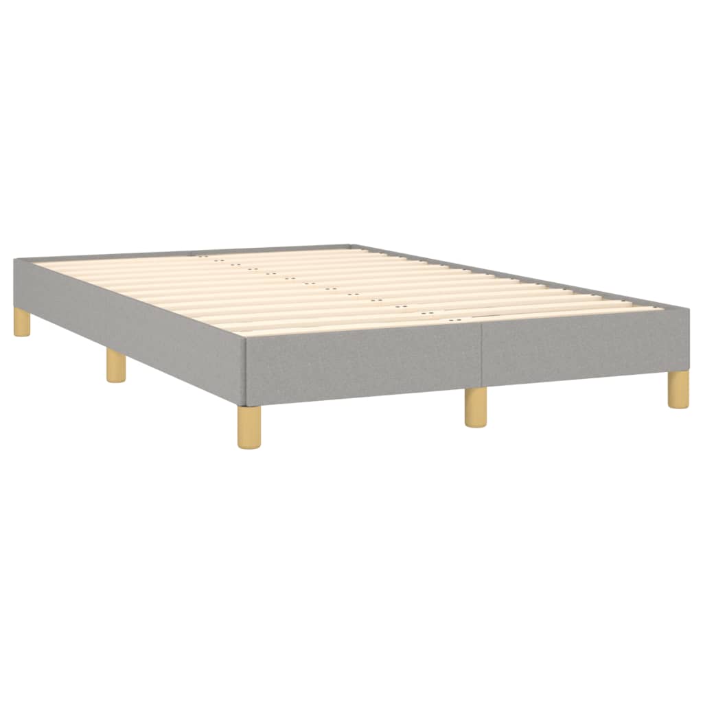 vidaXL Cadre de lit sans matelas gris clair 120x190 cm tissu