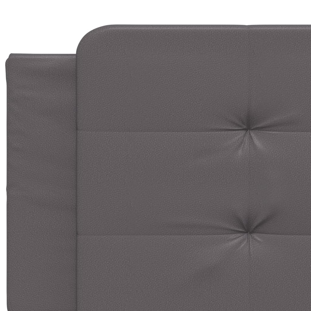 vidaXL Coussin de tête de lit gris 200 cm similicuir