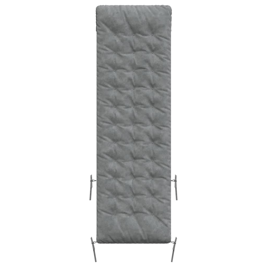 vidaXL Coussin de chaise longue gris 160x50x10 cm similicuir daim