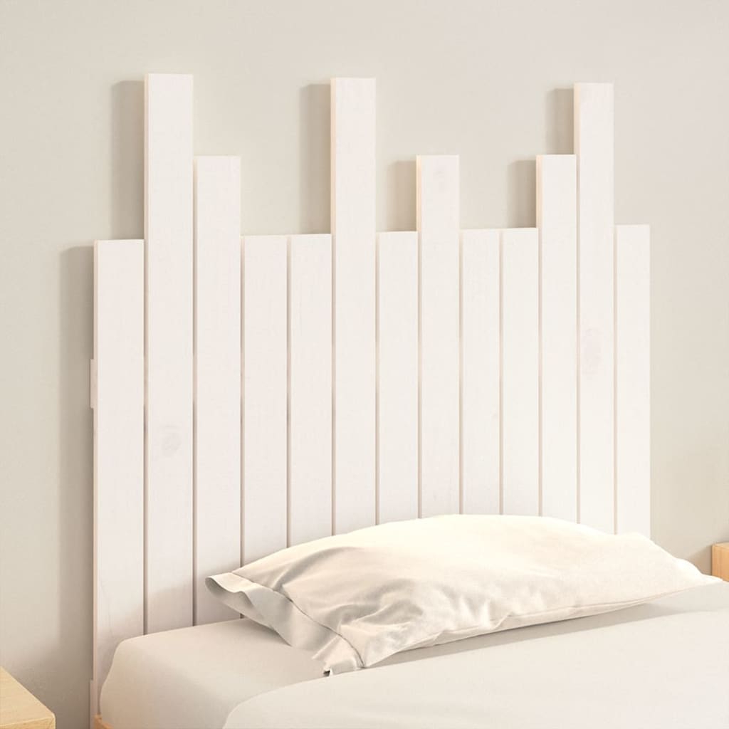 vidaXL Tête de lit murale Blanc 82,5x3x80 cm Bois massif de pin