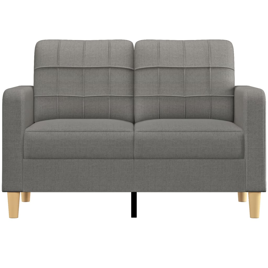 vidaXL Canapé à 2 places Gris foncé 120 cm Tissu