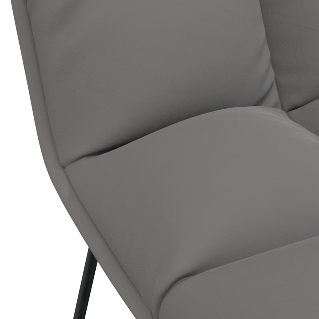 vidaXL Chaise de détente avec cadre en métal Gris clair Velours